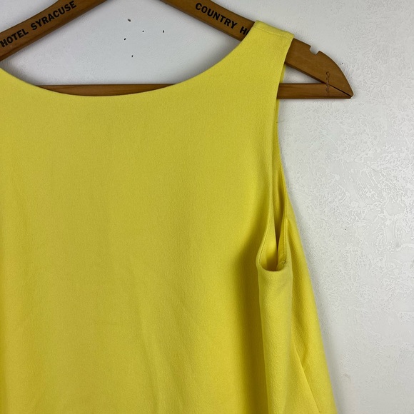 Banana Republic Yellow Sleeveless Blouse Scoop Neck Medium - Picture 5 of 9